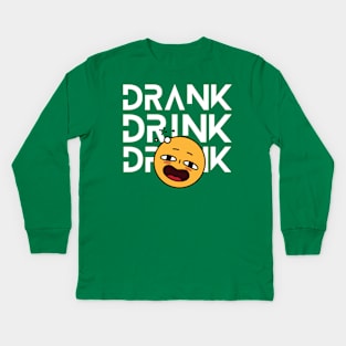 Happy drunk emote Kids Long Sleeve T-Shirt